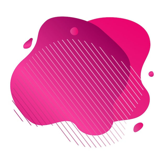 Gradient abstract liquid shape Halftone fluid design element