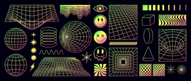 Gradient acid style element set collection