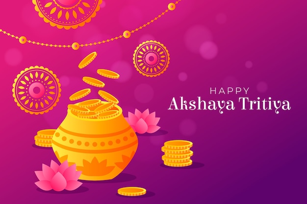 Gradient akshaya tritiya background