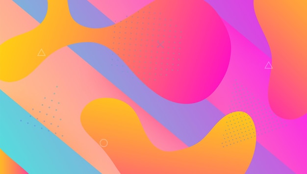Gradient Background 3d Rainbow Poster Liquid Element Fluid De