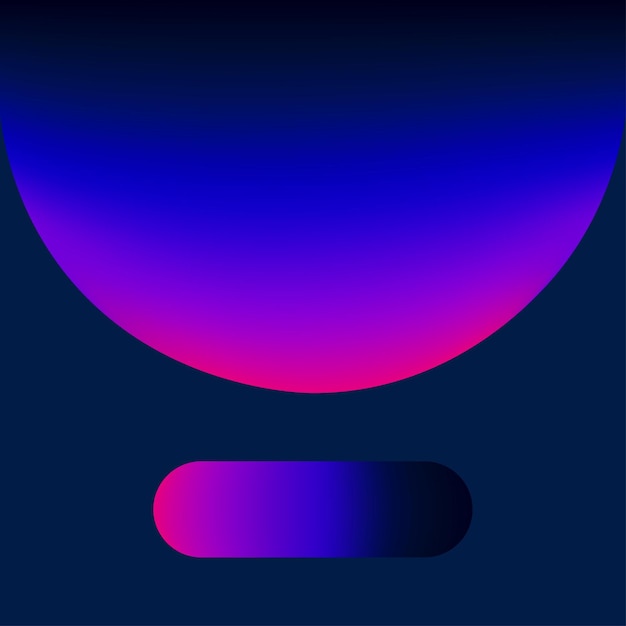 Gradient background landing page abstract round shapes vector illustration