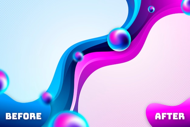 Gradient before and after background template
