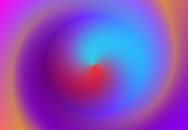 Gradient blå lila abstrakt bakgrund. bakgrund minimal hologram. holografiskt spiralvirvelmönster. vektorillustration