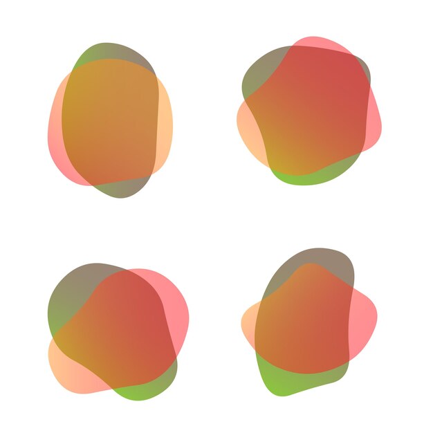 gradient blob liquid shape sunrise form set for background