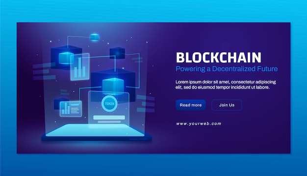 Gradient blockchain banner