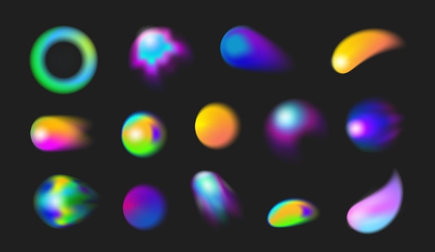 Gradient blurred circles and fluid