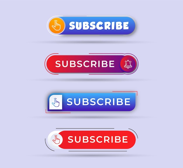 Gradient button collection for social media application
