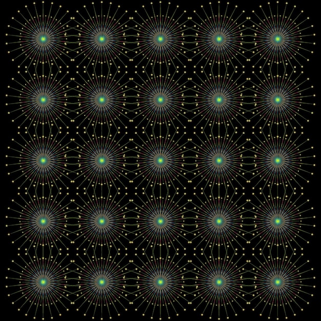 gradient circle design vector in black background