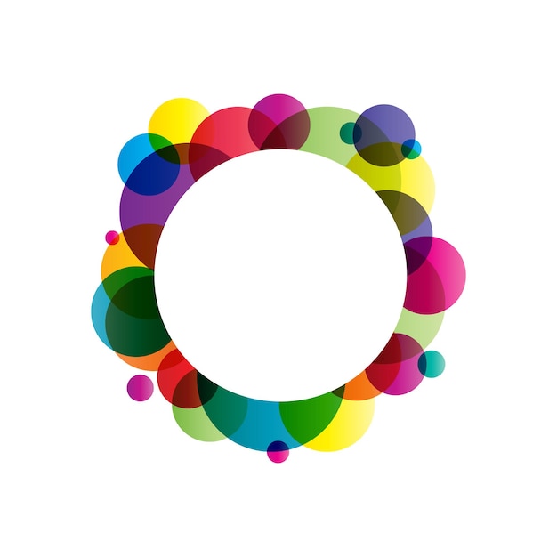 Gradient circles frame