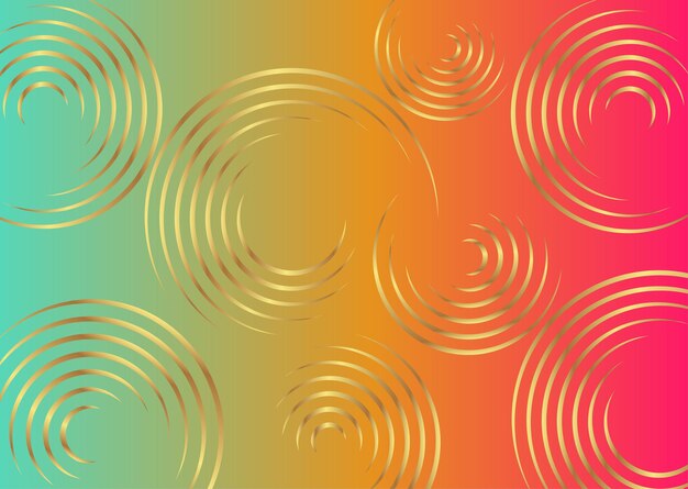 Gradient Color Background with Golden Circle Design