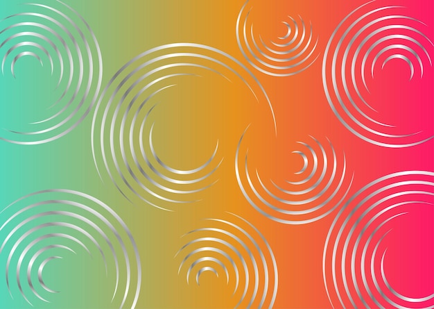 gradient color background with silver circle design