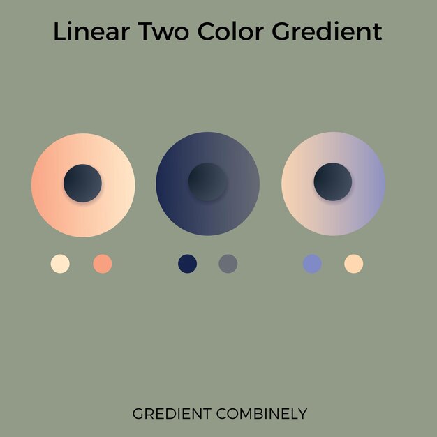 Gradient color palette with vector elements