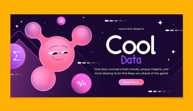 gradient data visualization banner design
