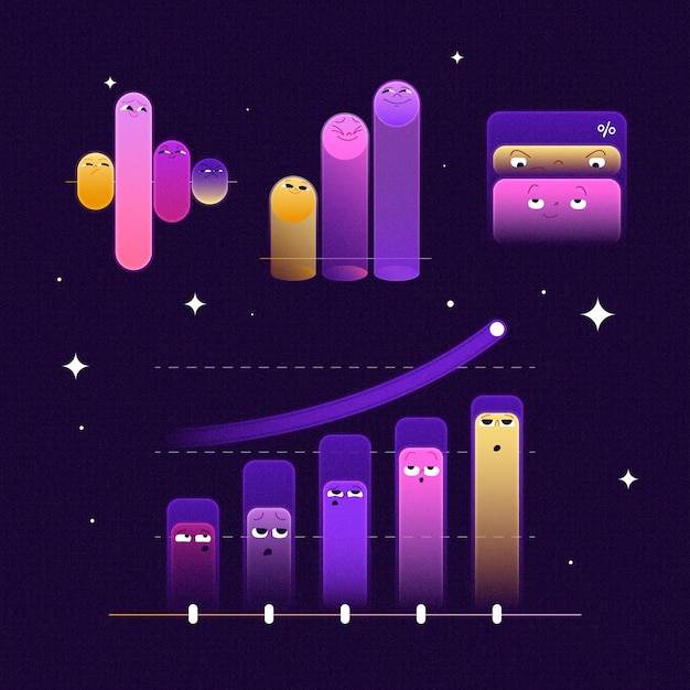 gradient data visualization collection element