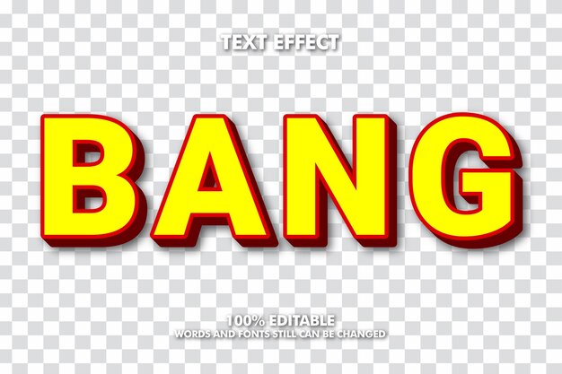 Gradient editable text effect editable transparent background