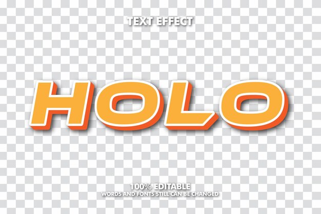 Gradient editable text effect editable transparent background