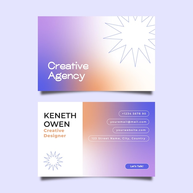 gradient elegant business card gradient abstract business card colorful gradient business card