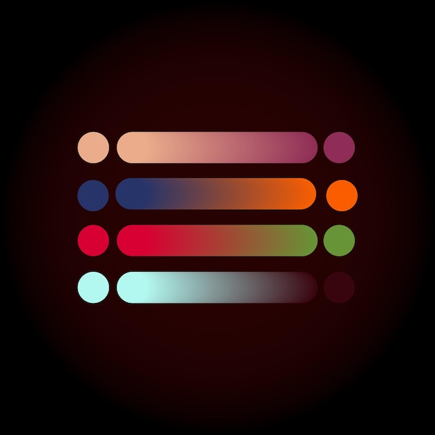 Gradient farvepalet med vektorelementer