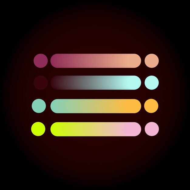 Gradient farvepalet med vektorelementer