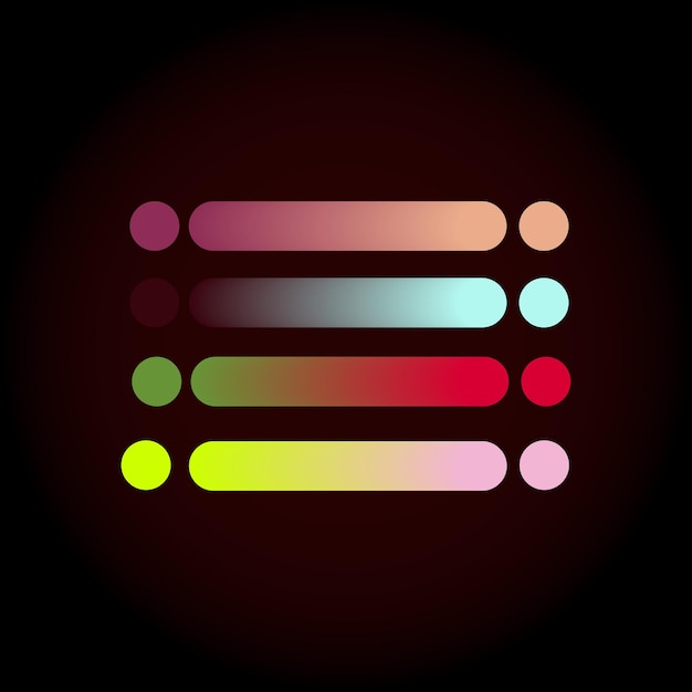 Gradient farvepalet med vektorelementer