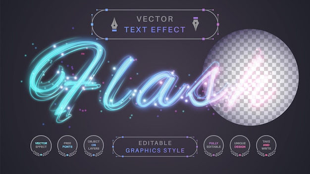 gradient flash edit text effect editable font style