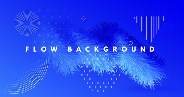 gradient fluid banner with abstract flow shape