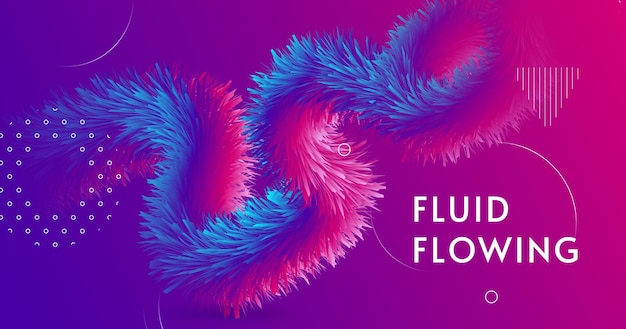 gradient fluid shape abstract template for futuristic neon bann