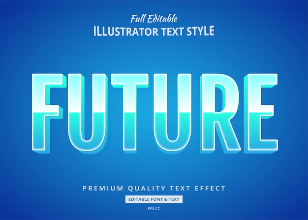 gradient futuristic text graphic style effect