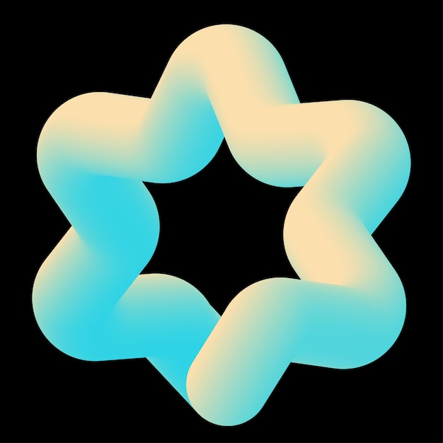 Gradient geometric element 3D effect spiral shape Vibrant colorful swirl