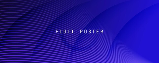 Gradient geometrisk plakat dynamiske linjer og abstrakte former