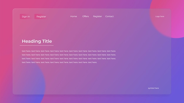Gradient glassmorphism effect vector background