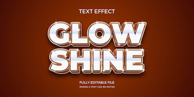 Gradient glow shine text effect