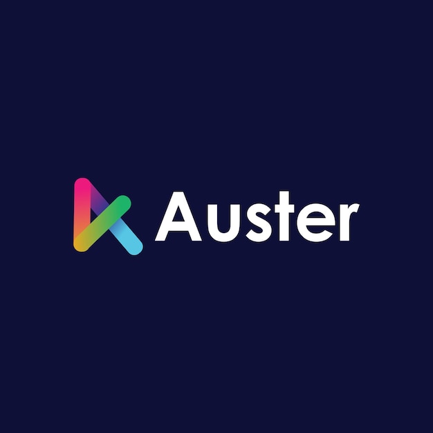 gradient glowing colorful geometric logo