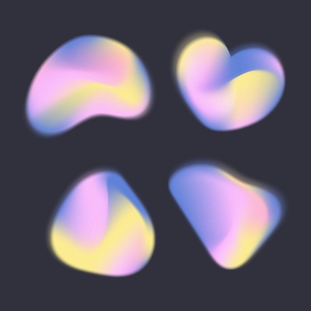 Gradient grainy elements collection