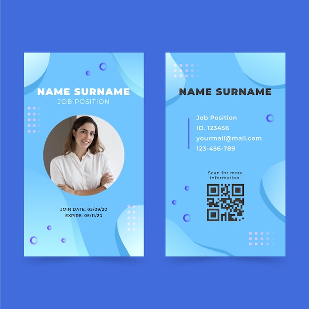 Gradient identity card template