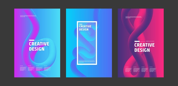 Gradient Liquid Wave Creative Design Templates