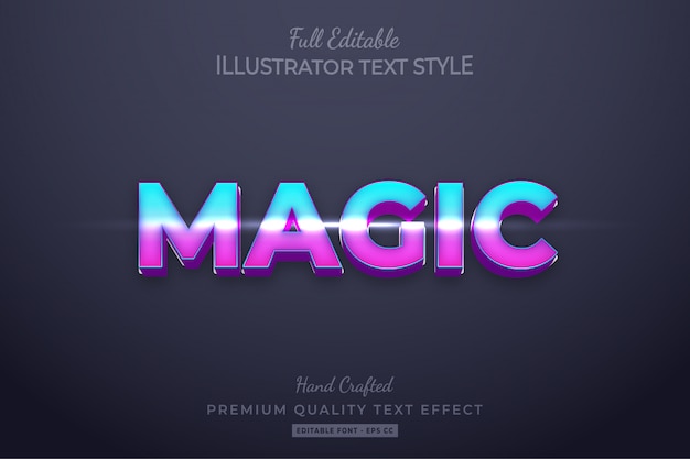 Gradient Magic Editable  Text Style Effect Premium