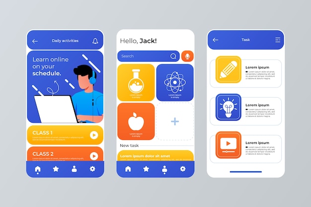 gradient online learning app template