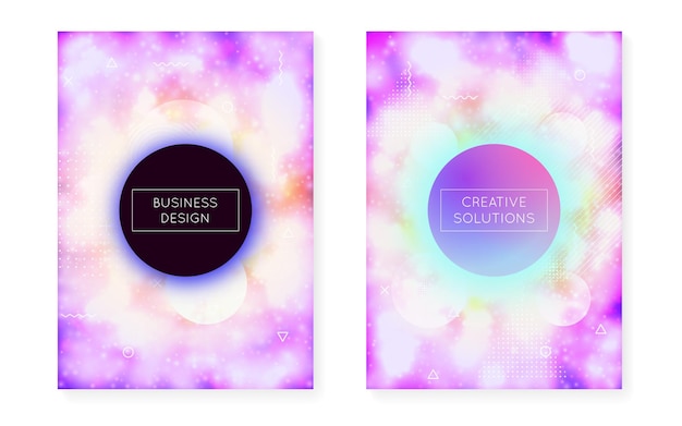 Gradient Pattern Light Fluorescent Template Trendy Flyer Rain