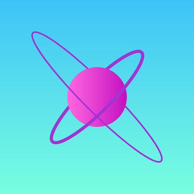 gradient planet space cosmos globe sphere atom molecule astronomy  element label icon pattern