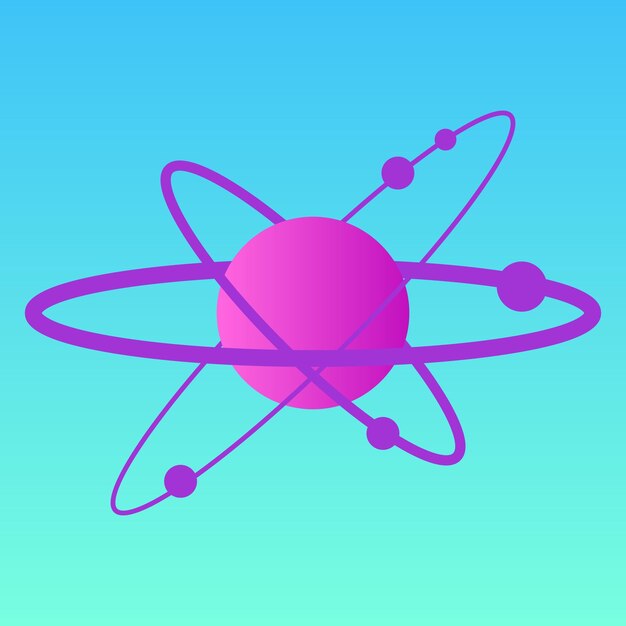 gradient planet space cosmos globe sphere atom molecule astronomy  element label icon pattern