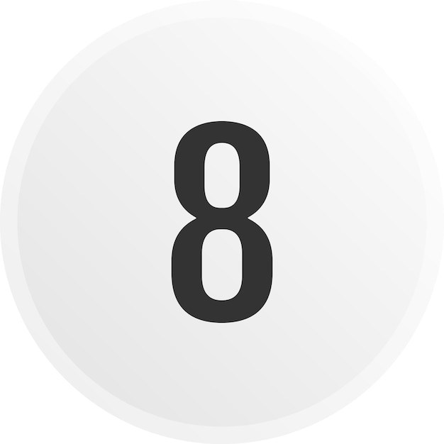 Gradient Round Number Icons