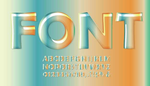 gradient style font design.
