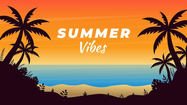 gradient summer vibes holiday traveling background design