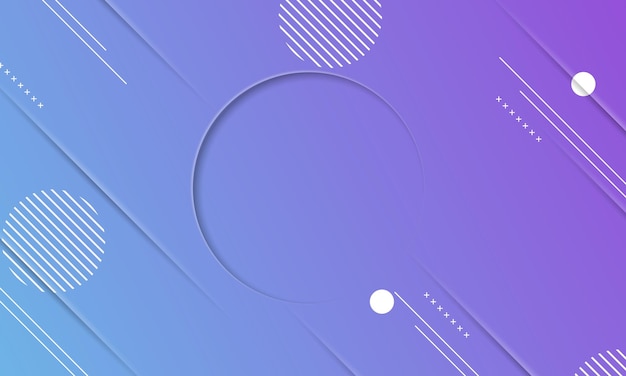 Gradient texture background with memphis elements