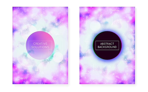 Gradient Texture Rainbow Shape Simple Dots Shiny Iridescent E