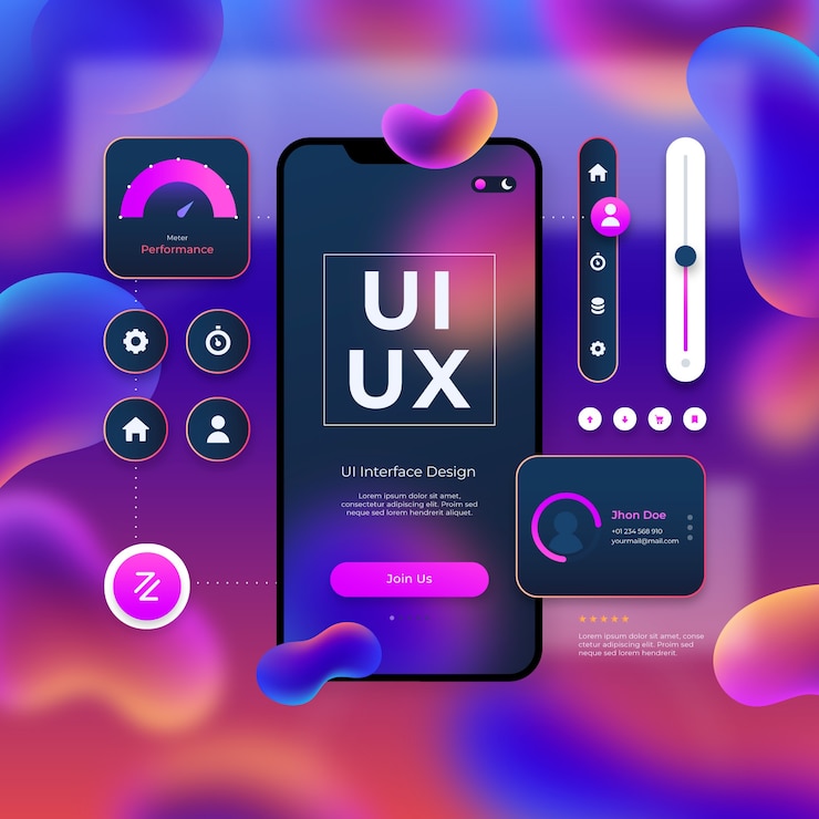 Vektör gradient  ui/ux design illustration