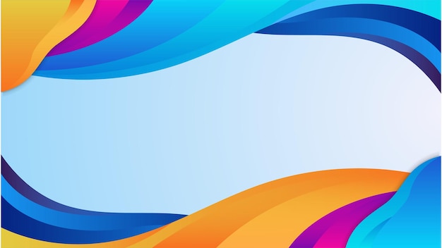 Gradient wave blue orange purple colorful abstract geometri design background