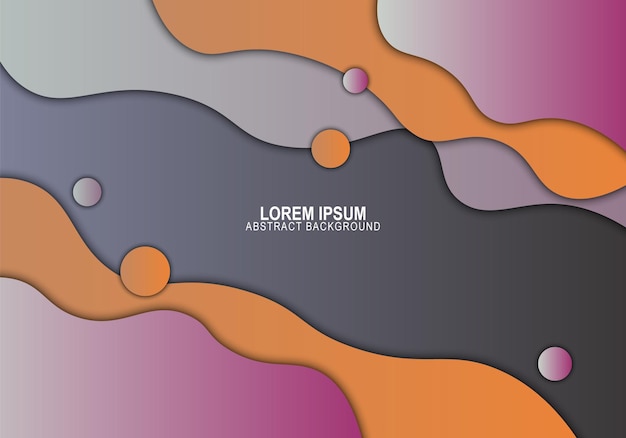 gradient wave paper style background red and orange color
