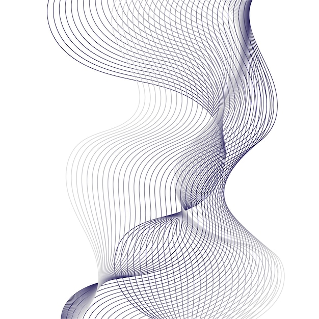 Gradient waves on a white background